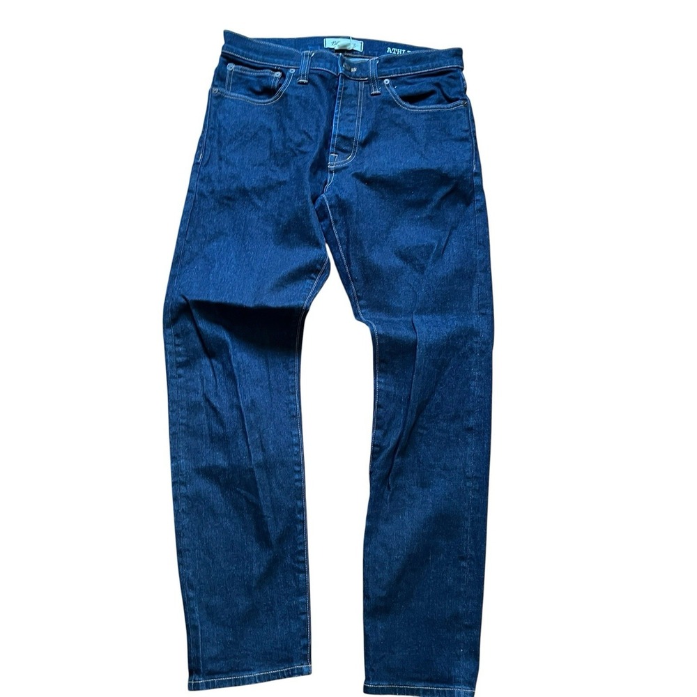 Madewell Mens Slim Selvedge Athletic Fit Jeans Blue 31x30 Dark Wash Denim Pants